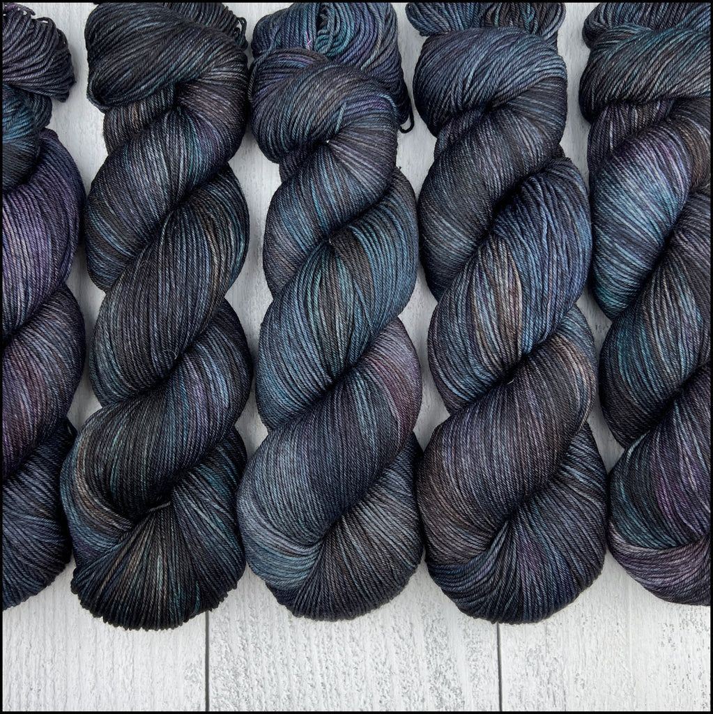 Pakokku Sock - 'Quoth the Raven' - Kettle Dyed